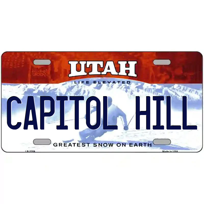 Capitol Hill Utah Metal Sign