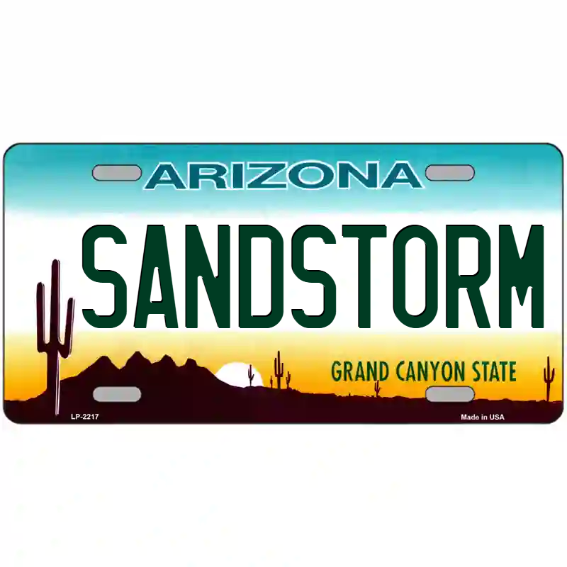 Sandstorm Arizona Metal Sign