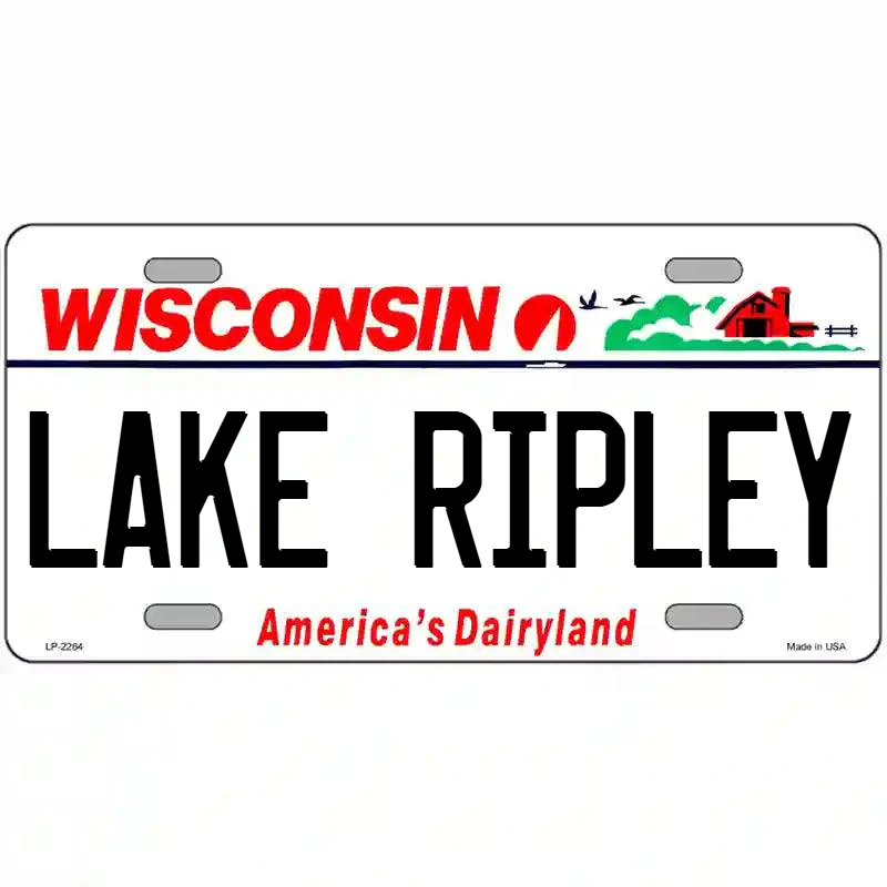 Lake Ripley Wisconsin Metal Sign