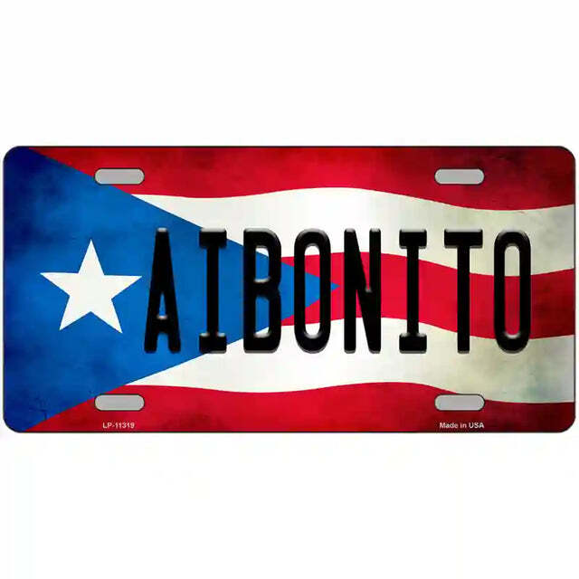 Aibonito Puerto Rico Flag Metal Sign