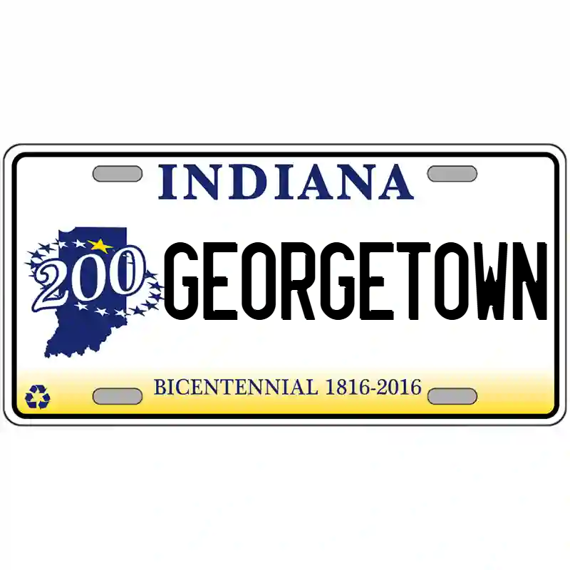 Georgetown Indiana Bicentennial Metal Sign