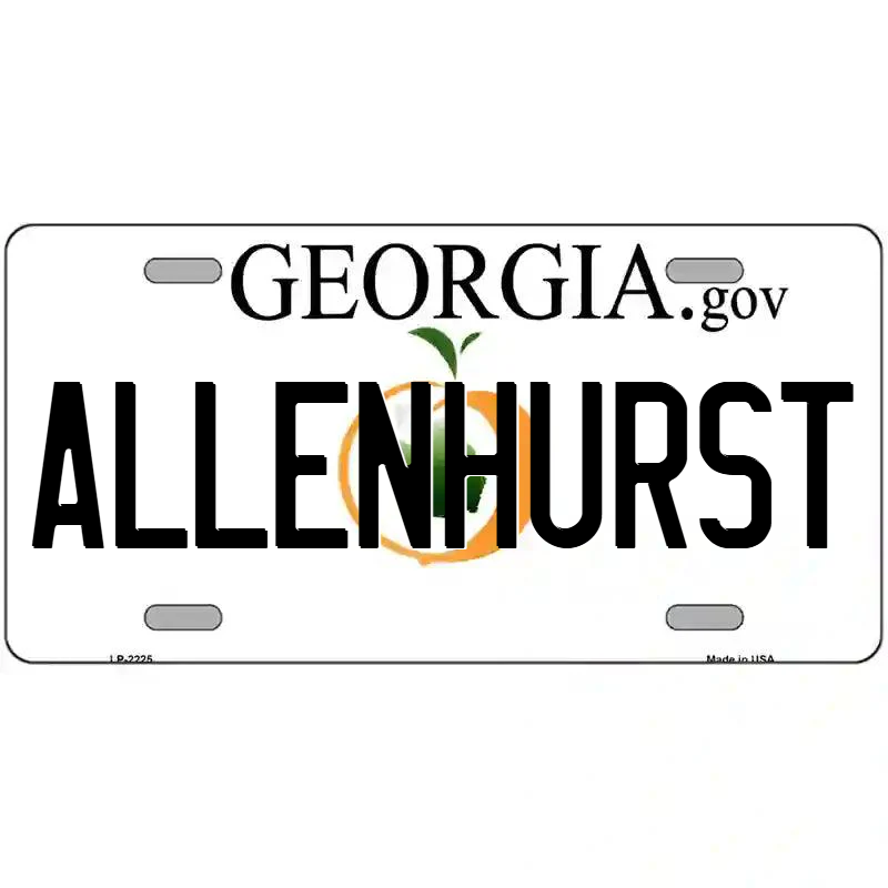 Allenhurst Georgia Metal Sign