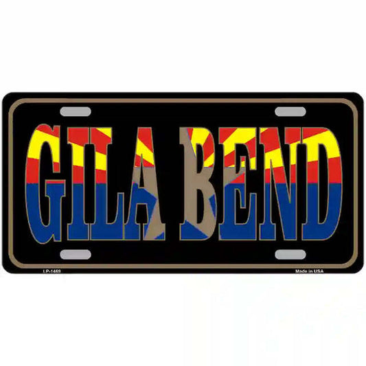 Gila Bend Arizona Flag Inlayed Metal Sign