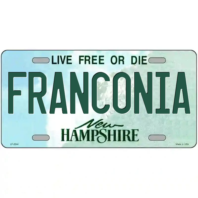 Franconia New Hampshire Metal Sign