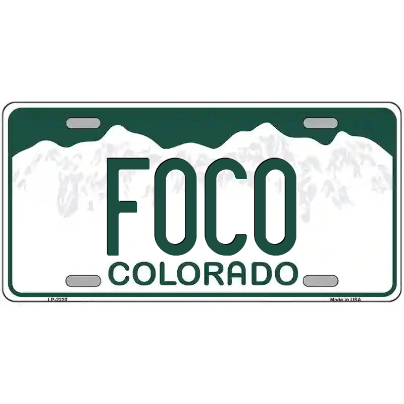 FoCo Colorado Metal Sign