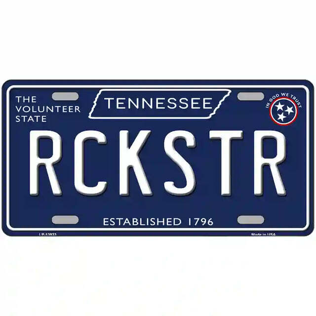 Rockstar Tennessee Blue Metal Sign
