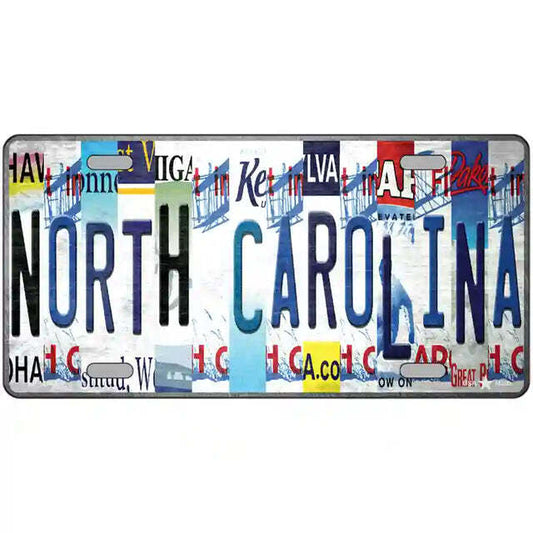 North Carolina Strip Art Metal Sign