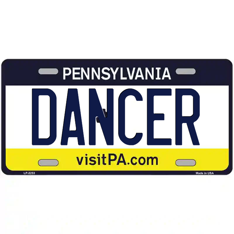 Dancer Pennsylvania Metal Sign