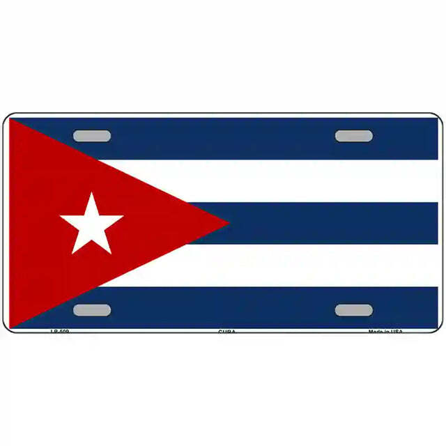 Cuba Flag Metal Sign