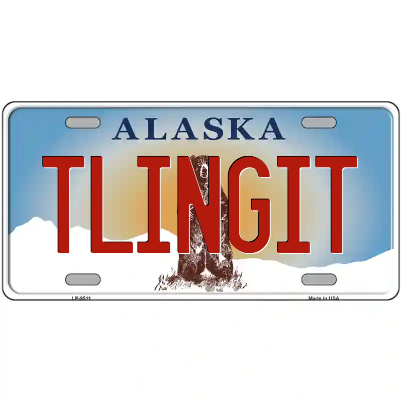Tlingit Alaska Metal Sign