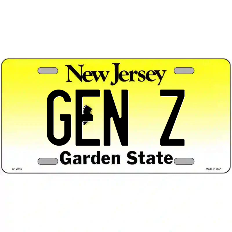 Gen Z New Jersey Metal Sign