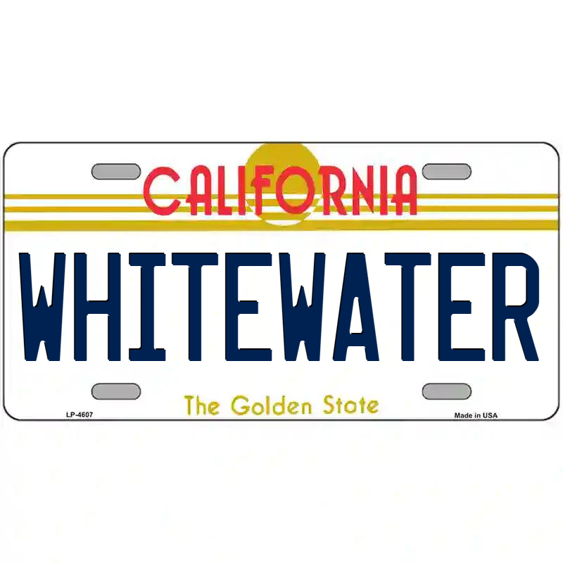 Whitewater California Metal Sign