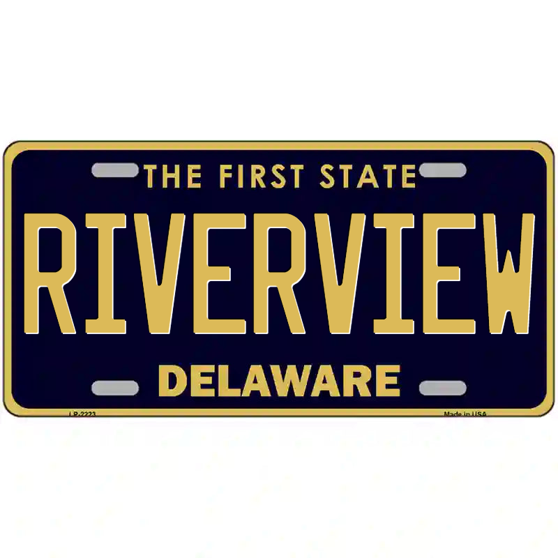 Riverview Delaware Metal Sign