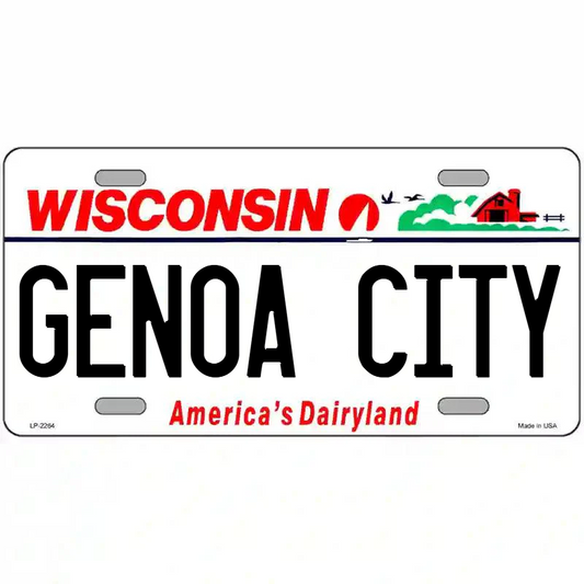 Genoa City Wisconsin Metal Sign