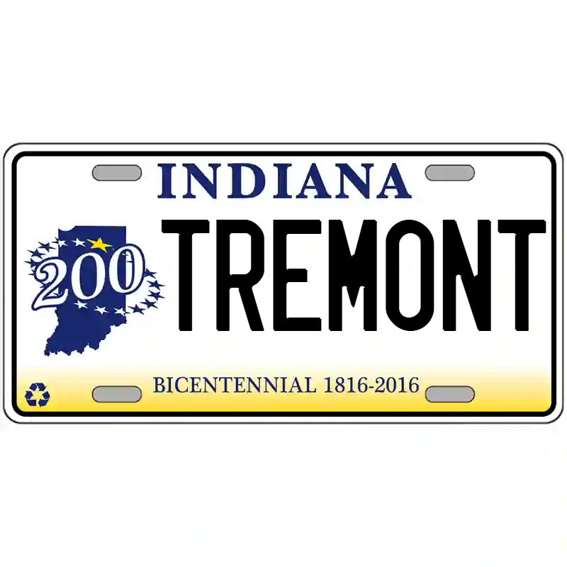 Tremont Indiana Bicentennial Metal Sign