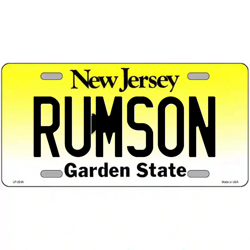Rumson New Jersey Metal Sign