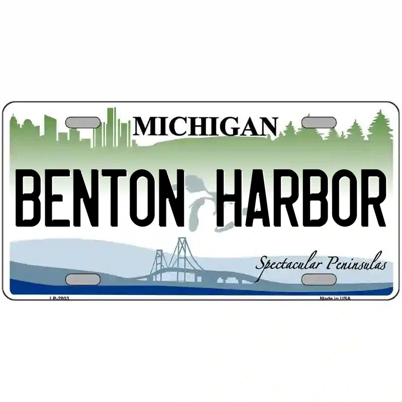 Benton Harbor Michigan Metal Sign