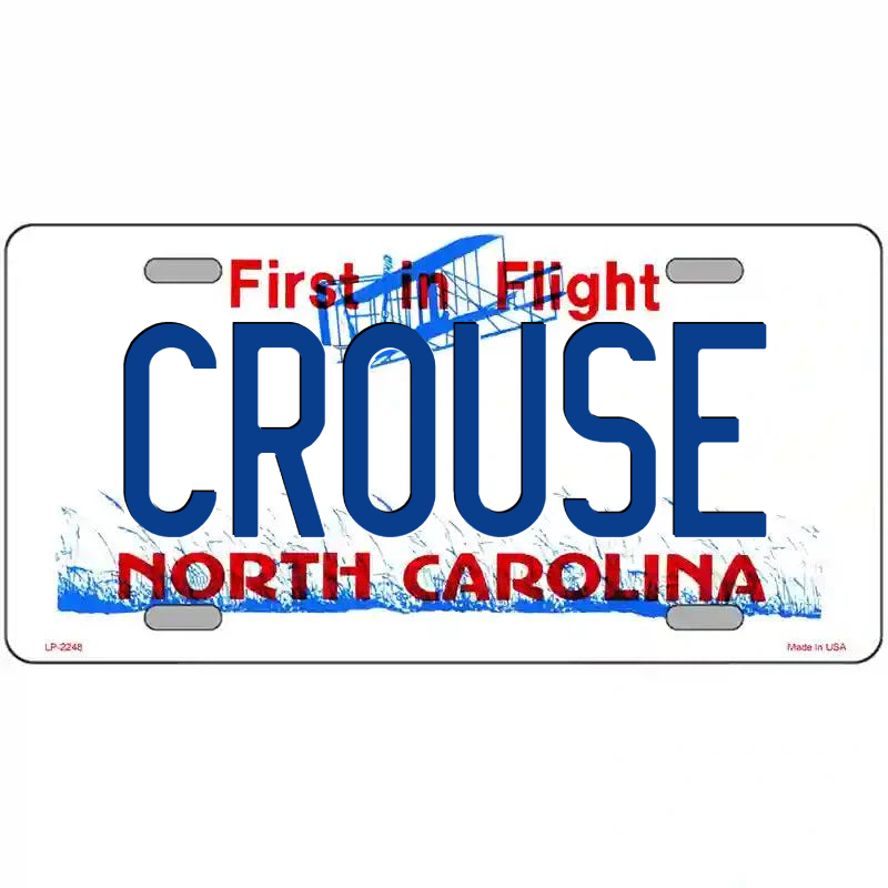 Crouse North Carolina Metal Sign