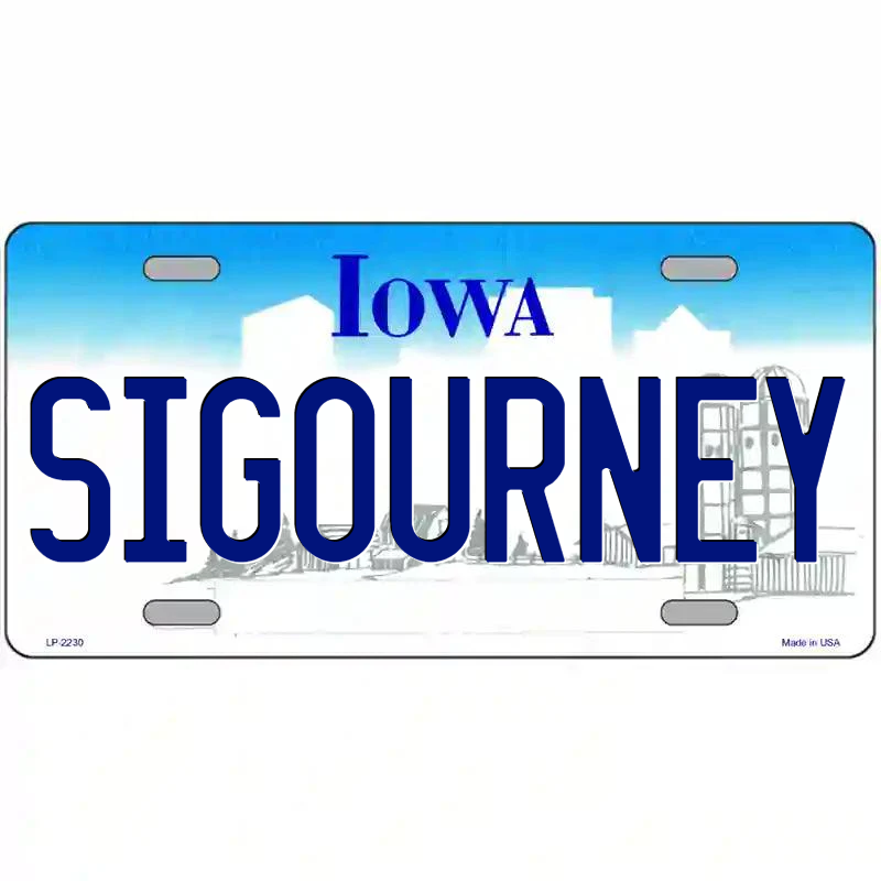 Sigourney Iowa Metal Sign