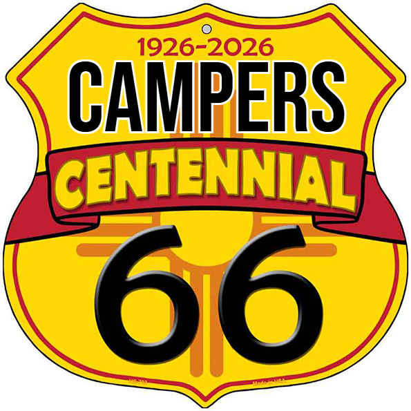 Campers New Mexico Flag Route 66 Centennial Highway Shield Metal Sign