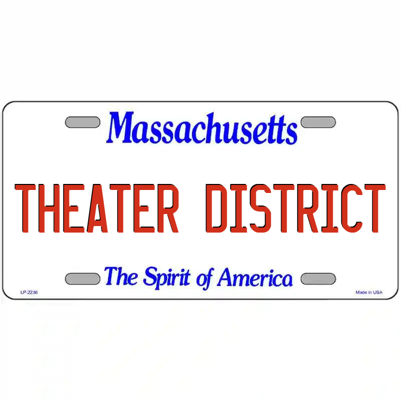 Theater District Massachusetts Metal Sign