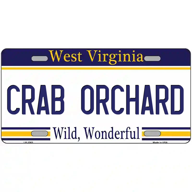 Crab Orchard West Virginia Metal Sign
