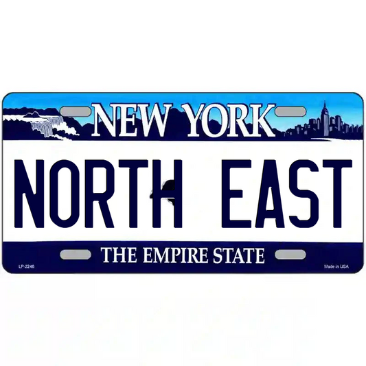 North East New York Blue Metal Sign