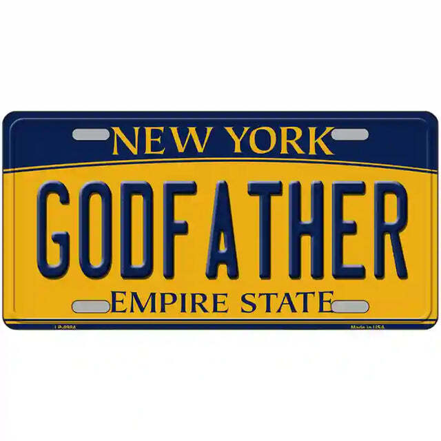Godfather New York Yellow Metal Sign