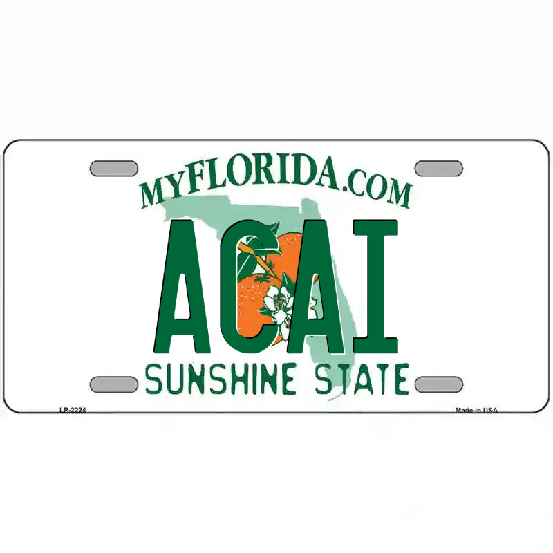 Acai Florida Metal Sign