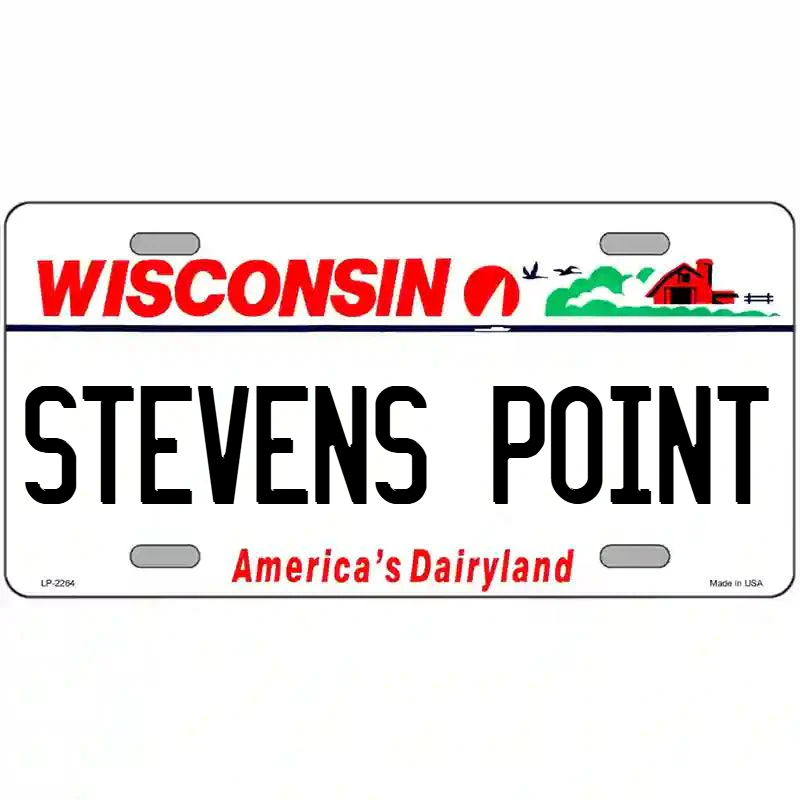 Stevens Point Wisconsin Metal Sign