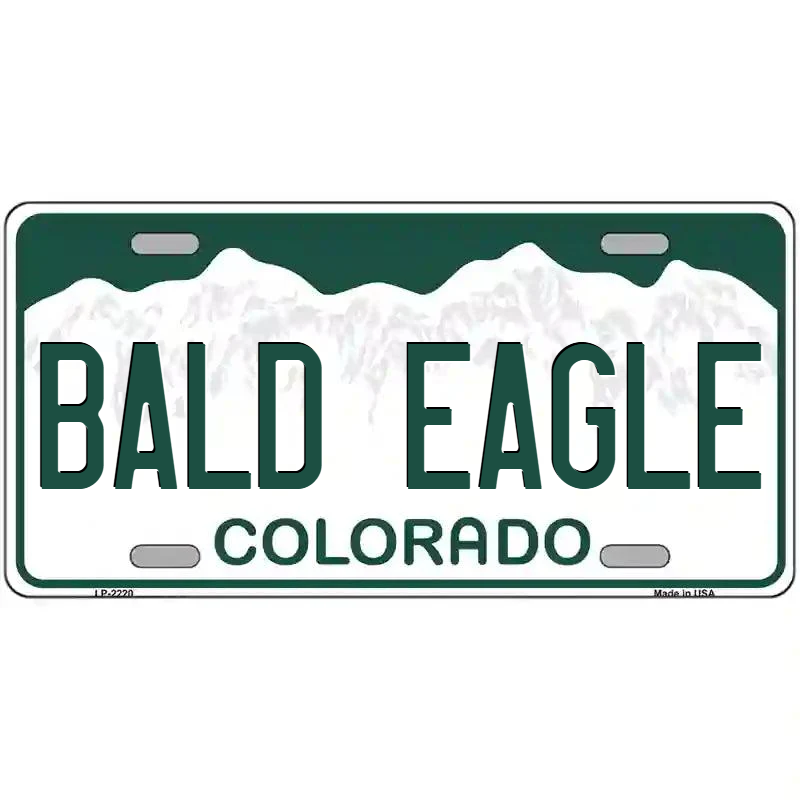 Bald Eagle Colorado Metal Sign