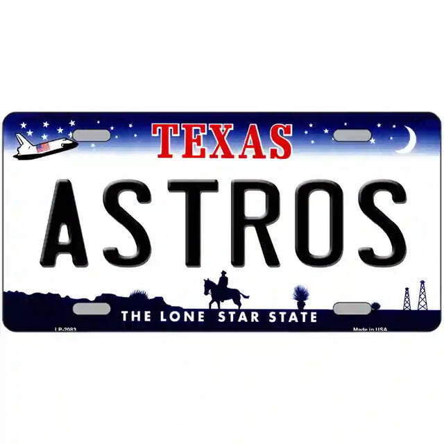 Astros Texas Metal Sign