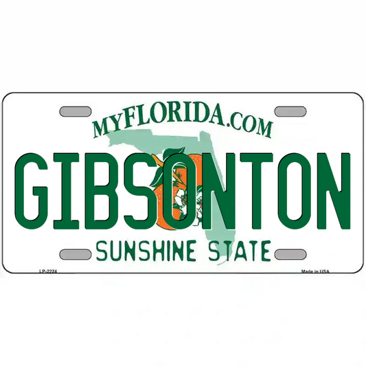 Gibsonton Florida Metal Sign
