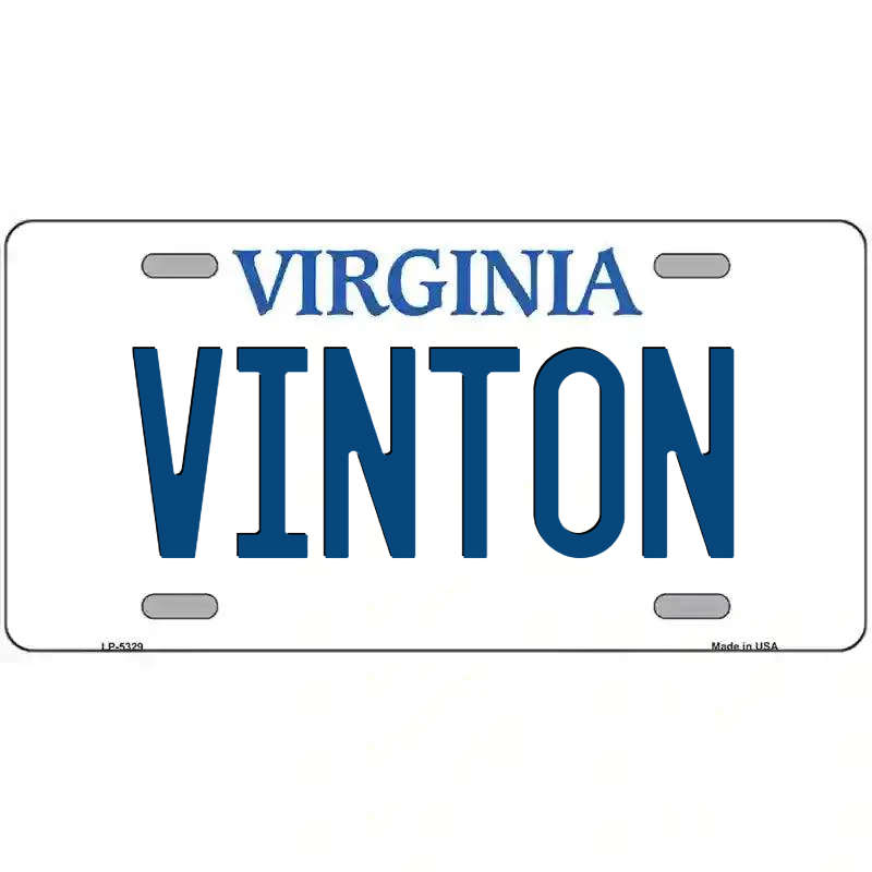 Vinton Virginia Metal Sign