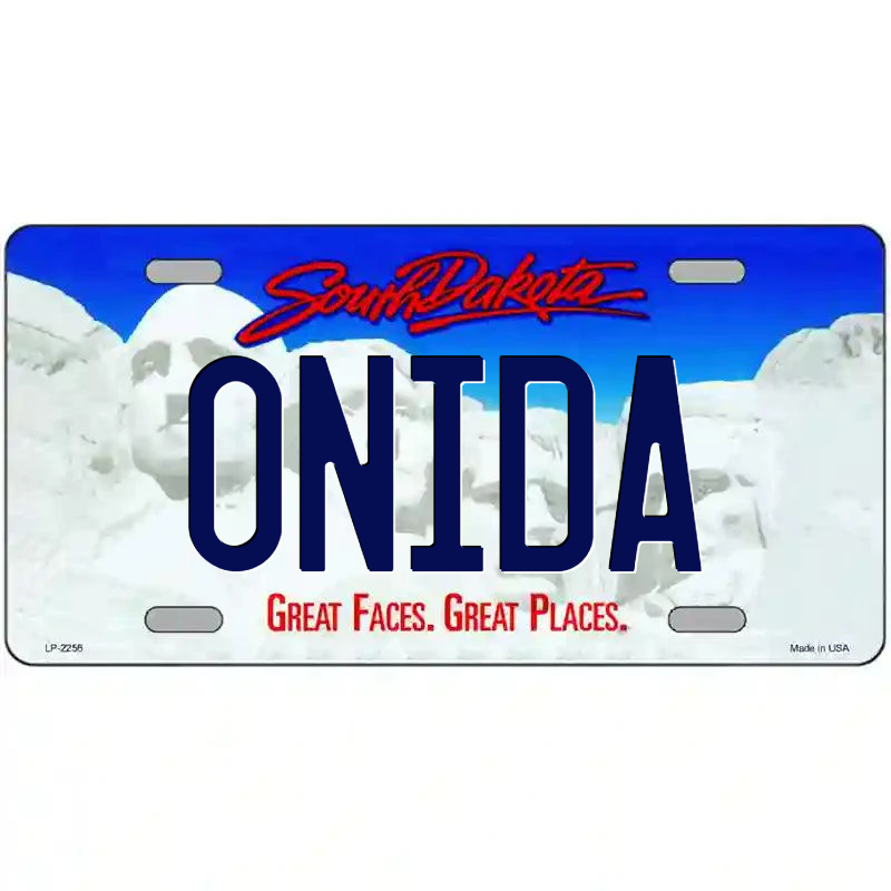 Onida South Dakota Metal Sign