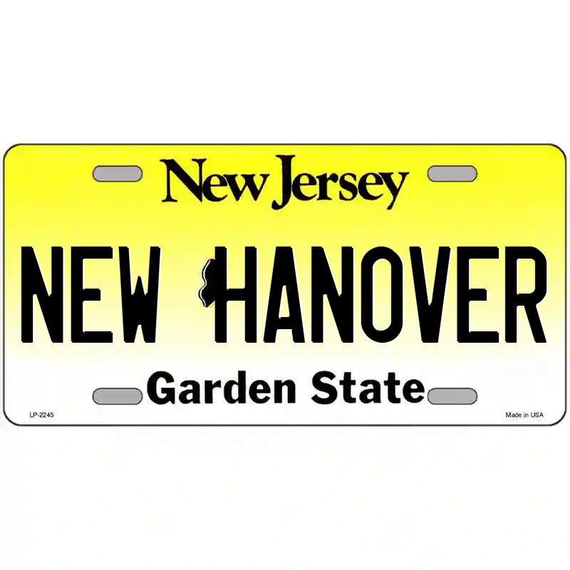 New Hanover New Jersey Metal Sign