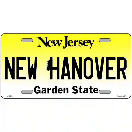 New Hanover New Jersey Metal Sign