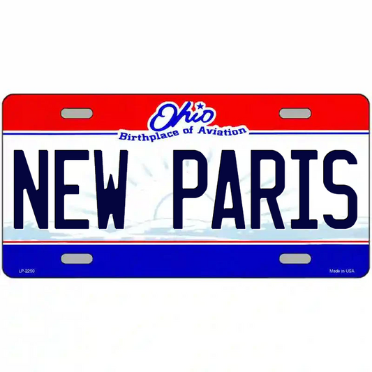 New Paris Ohio Metal Sign