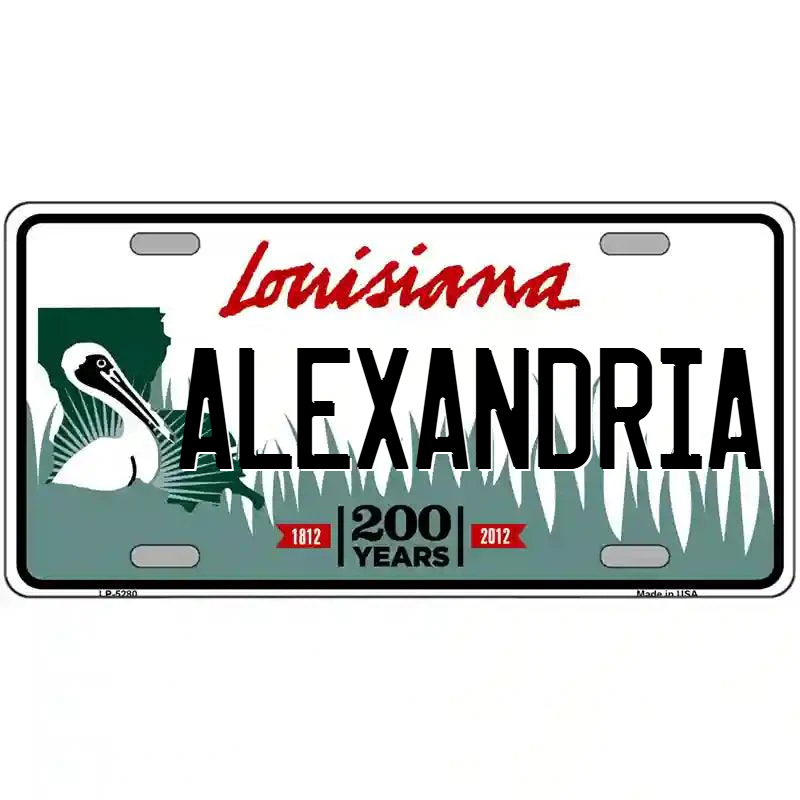 Alexandria Louisiana Metal Sign
