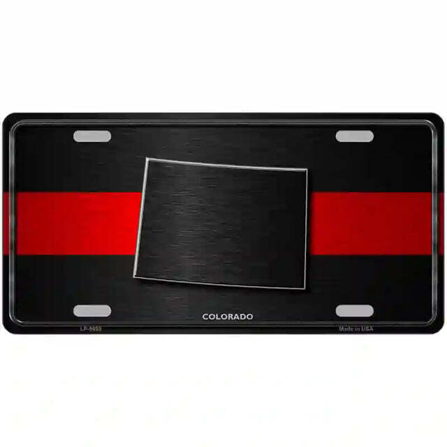 Colorado Thin Red Line Metal Sign