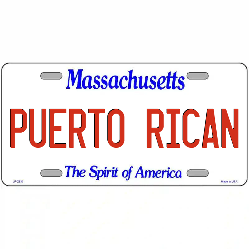 Puerto Rican Massachusetts Metal Sign