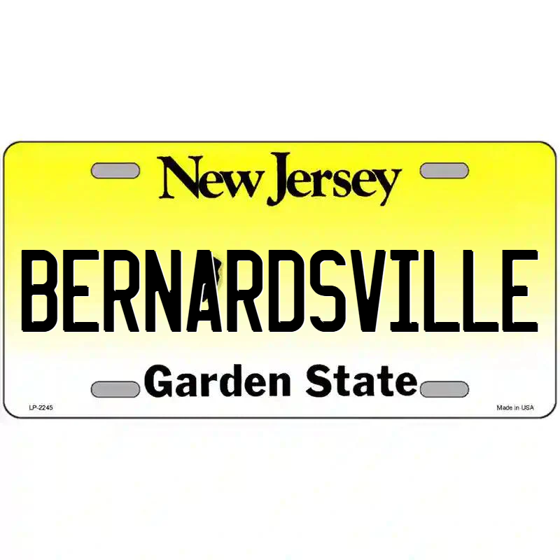 Bernardsville New Jersey Metal Sign