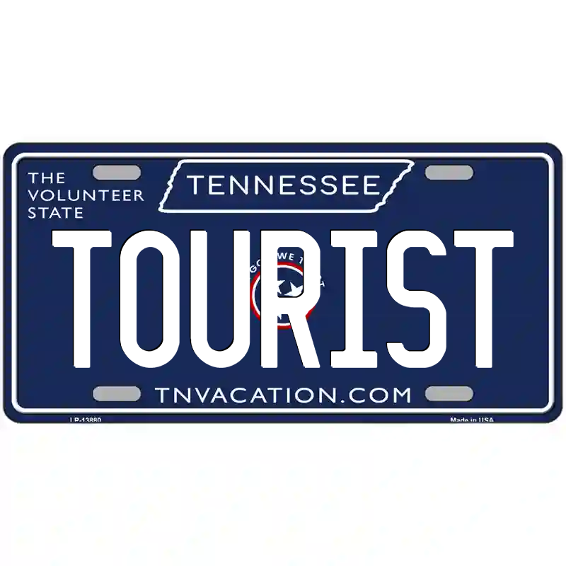 Tourist Tennessee Blue Metal Sign