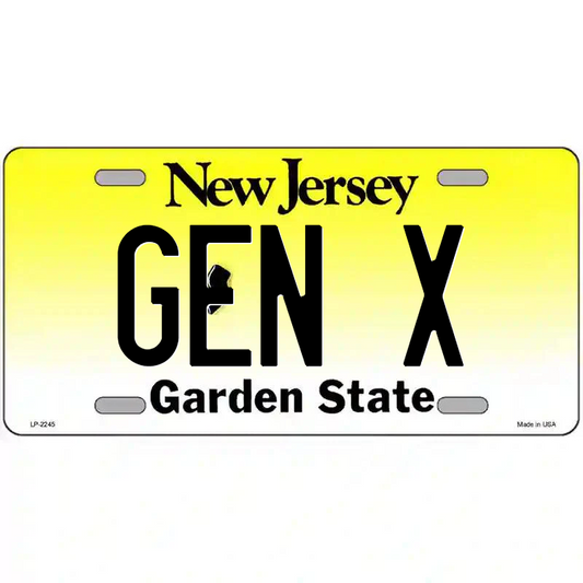 Gen X New Jersey Metal Sign