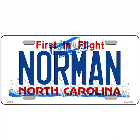 Norman North Carolina Metal Sign