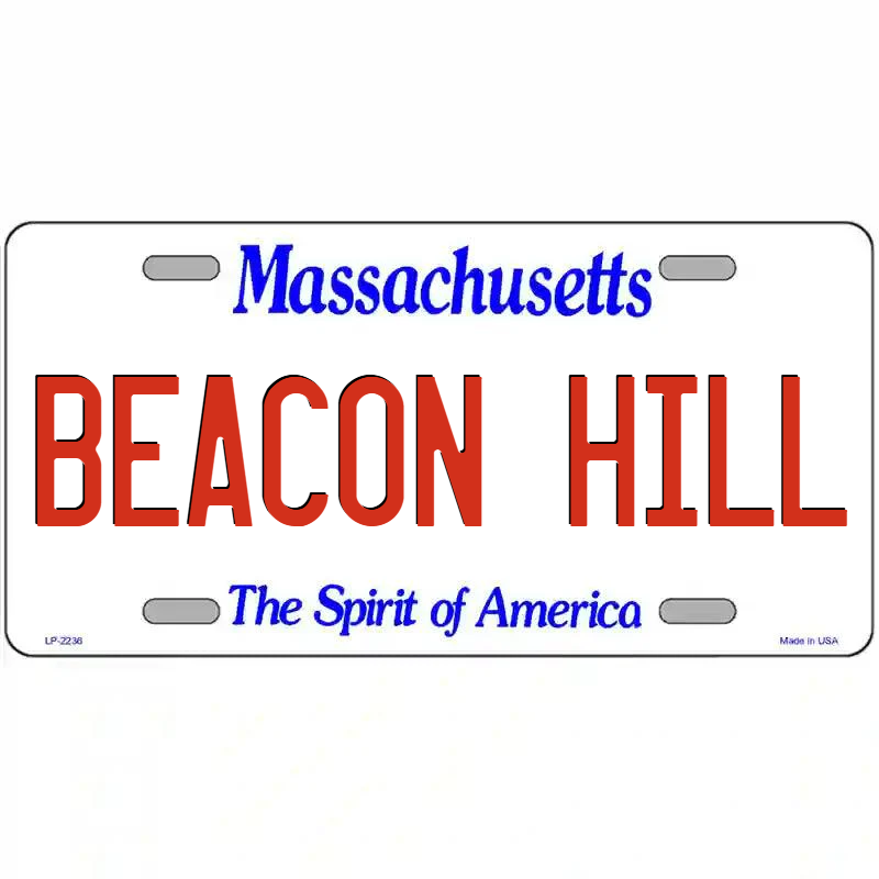 Beacon Hill Massachusetts Metal Sign