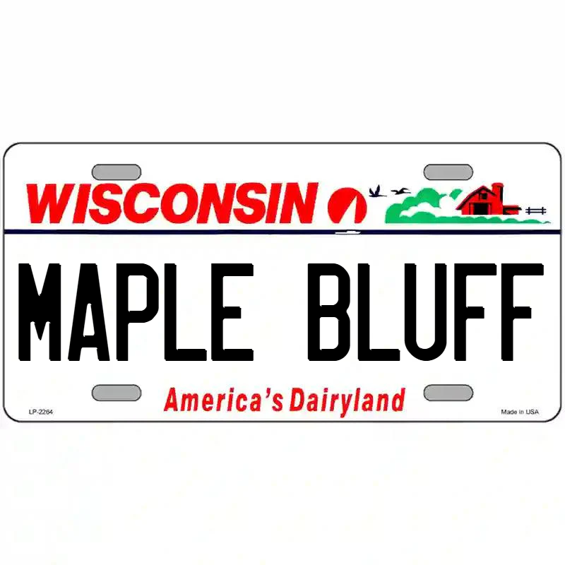 Maple Bluff Wisconsin Metal Sign
