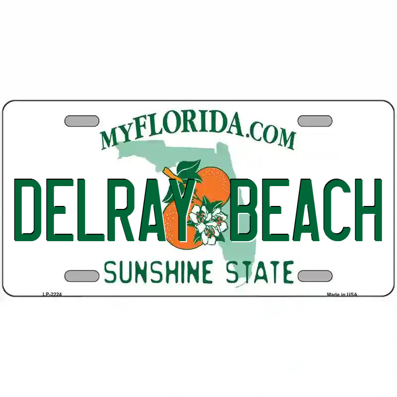 Delray Beach Florida Metal Sign
