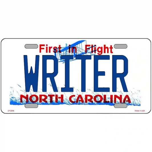 Writer North Carolina Metal Sign