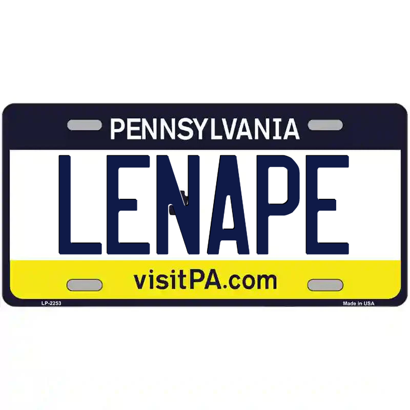 Lenape Pennsylvania Metal Sign
